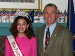 Congressman Platts congratulates Ashley Valentin of York Township on being named "National America Miss"