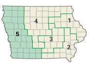 Map of the Congressional Districts of Iowa