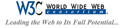 graphic, world wide web consortium for web site accessiblity.  leading the web to its full potenetial