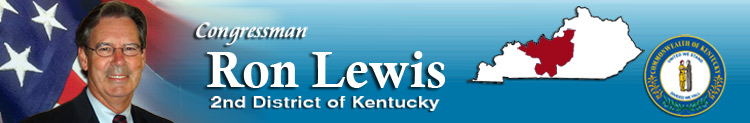 Home page of Congressman Ron Lewis representing Kentucky's Second Congressional District