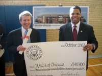 Congressman Jackson and YMCA of Metropolitan Chicago President and CEO Stephen S. Cole
