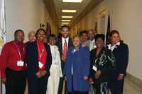 Congressman Jackson with nine Chicago postal supervisors