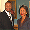 Photo of Ken Griffey, Jr. and Secretary of State Condoleezza Rice