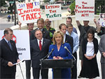 Mary and other Members of Congress unveil the Tax Increase Prevention Act