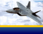 Image of F22 Joint Strike Fighter and bottom banner