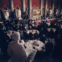 President Reagan speaking at his Inaugural luncheon, January 21, 1985 (Architect of the Capitol)