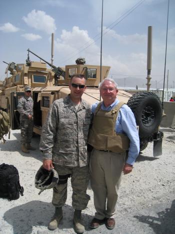 Congressman Randy Neugebauer visits with Captain Fiscus of the United States Air Force from the 19th Congressional District of Texas