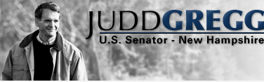 United States Senator Judd Gregg