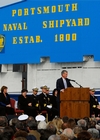Senator Gregg Delivers the Keynote Address at the Commissioning of the USS New Hampshire
