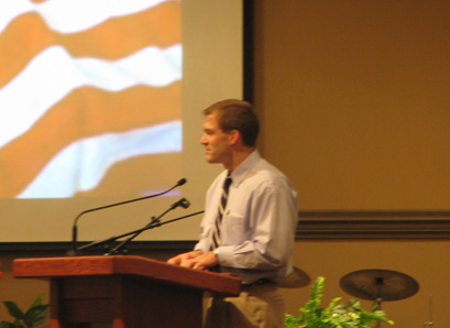 Jim Speaking at a Veterans Event in Lima