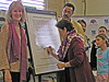 Congresswoman Mazie K. Hirono signs the National School Board Association's Pledge to America's Children with Hawaii School Board Members Karen Knudsen and John Penebacker, Kailua Elementary School, April 2007