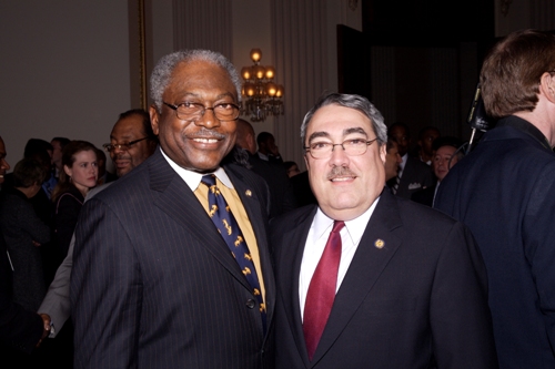 House Majority Whip James E. Clyburn with friend and colleague Rep.G.K. Butterfield, a Chief Deputy Whip.