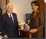 Senator Lugar with leaders.