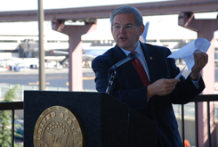 Menendez at the Airline Surcharges Press Conference