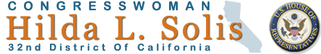 Congresswoman Hilda Solis, 32nd District of Califonia: logo