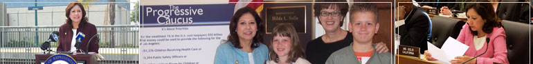 Congresswoman Hilda Solis: Congress Section.  Images of Hilda with constituents