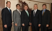 Senator Hagel, with Nebraska delegation members Adrian Smith, Lee Terry, Ben Nelson, and Jeff Fortenberry