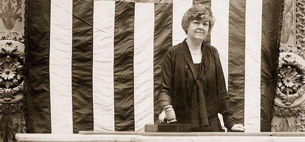 Edith Nourse Rogers of Massachusetts presides over the House Chamber in this image from 1926.