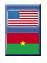 Date: 11/17/2008 Description: Flags of the United States and Burkina Faso. State Dept Photo
