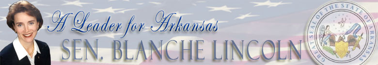 Senator Blanche Lincoln Banner