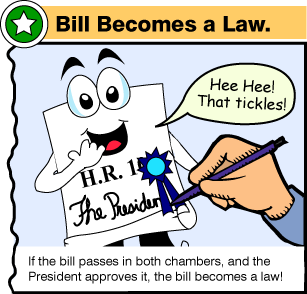 Bill Becomes a Law cartoon