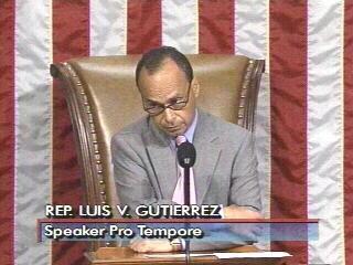 Congressman Guterriez acts as Speaker Pro Tempore