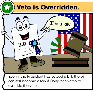 The Veto is Overridden cartoon