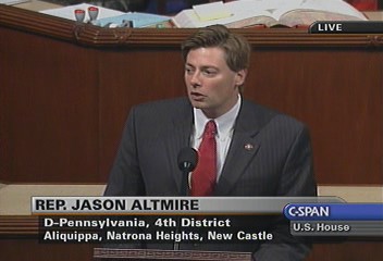 Congressman Altmire speaking on the Floor of the House of Representatives