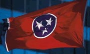Waving Tennessee state flag, State of Tennessee link