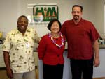 Congresswoman Hirono visits Henkels & McCoy to meet with Area Manager Mike Alvarez and John Nichols, who is in charge of Business Development.  Henkels & McCoy is one of the  Green renewable energy Companies doing business in Hawaii.
