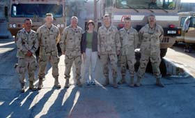 visiting members of the MN National Guard in Iraq