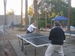 Senator Coleman pits his unorthodox ping pong style against the more traditional style of the troops.