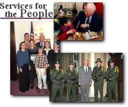 Images of Senator Leahy with Vermonters
