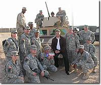 Congressman McCaul meets with the 136th Signal Battalion and Task Force Southern Lightning to discuss the war effort in Iraq