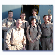 Speaker Pelosi with troops in Iraq.