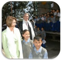 Speaker Pelosi and Chairman Markey with students