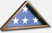 US Flag in memorial case