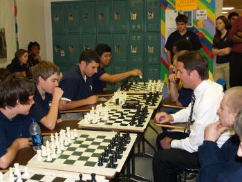 Playing Chess with Students in Norfolk