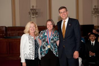 Rep. Paulsen with Congressional Award Gold Medal winner Catrina Lane
