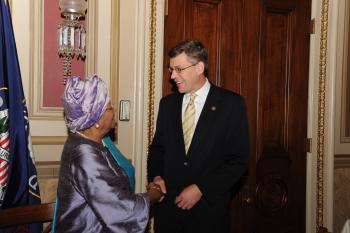 With Liberian President Johnson Sirleaf