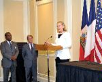 Date: 09/20/2010 Description: Signing Ceremonies on Haiti Recovery Projects with Secretary Clinton, Prime Minister Bellerive and Foreign Minister Kouchner at InterContinental Hotel in the Park Avenue Room.  © State Dept Image by Michael Gross