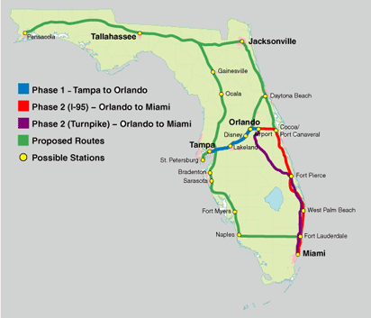 High-speed rail map