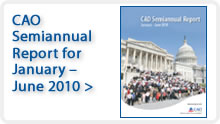 CAO Semiannual Report for January - June  2010