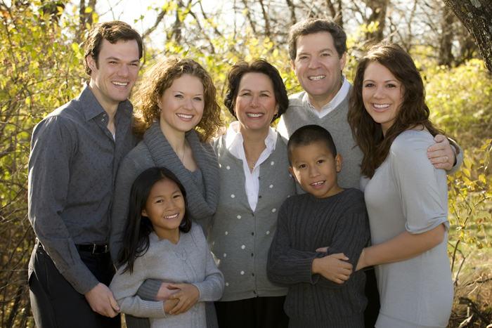 A photo of Senator Brownback and his family