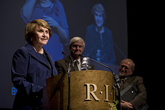 Rep. Slaughter with RIT President Bill Destler and NTID Interim President James DeCaro by rep.louiseslaughter