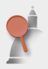 Capital with magnifying glass icon