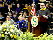 Scalise delivered the commencement speech to Southeastern Louisiana University graduates in Hammond, May 16, 2009 (Photo from SLU Public Information Office).
