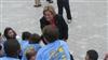 Congresswoman Ileana Ros-Lehtinen speaks to a group of students from Leewood Elementary on the steps of the U.S. Capitol in Washington