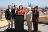 Congresswoman Richardson, along with U.S. Reps. Dana Rohrabacher, Grace Napolitano, Hilda Solis, Napolitano, speaks at news conference on Port of Long Beach Congressional Hearing on Port Development and the Environment.