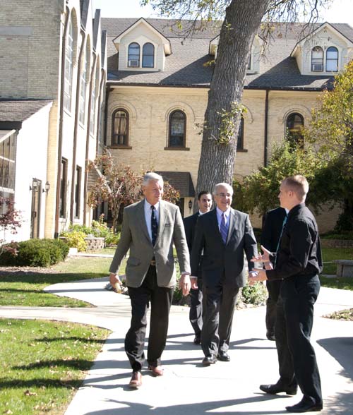 Maranatha Baptist Bible College President S. Martin Marriott gives Rep. Petri a tour of the campus in Watertown, WI, on October 5, 2010.  Maranatha was founded in 1968 and currently enrolls almost 900 students.